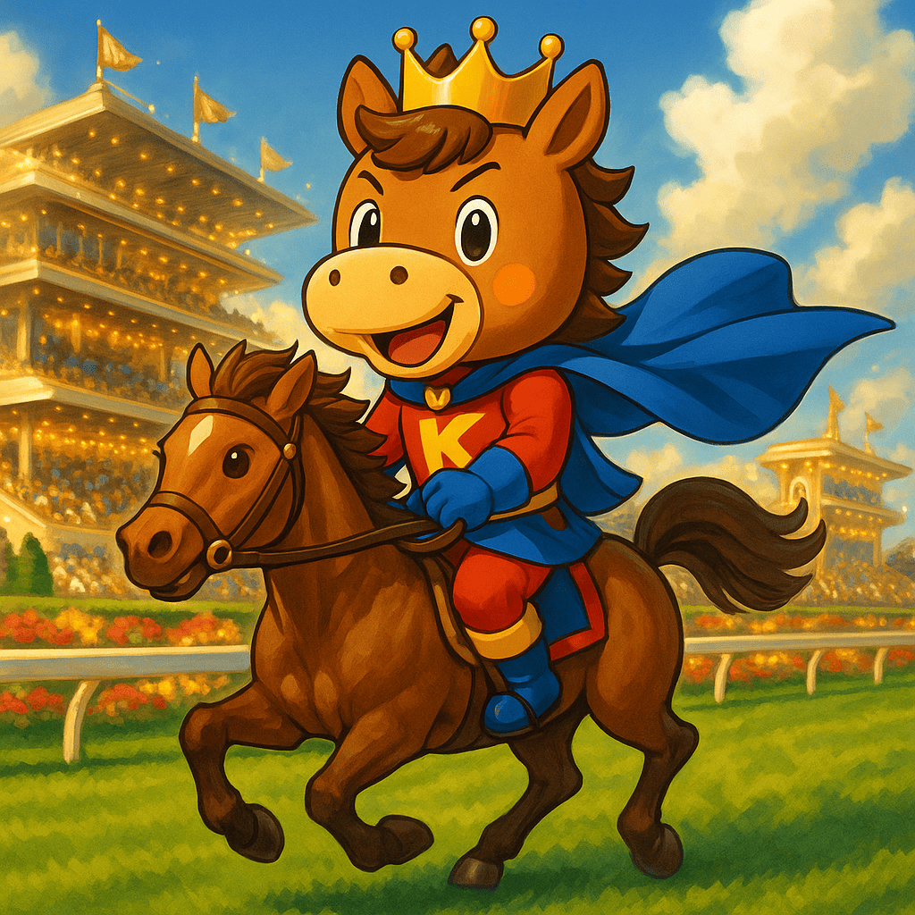 競馬するキングホース君